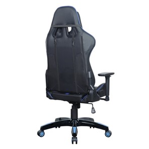 Кресло компьютерное BRABIX "GT Carbon GM-120", две подушки, экокожа, черное/синее, 531930 в Ревде - предосмотр 5