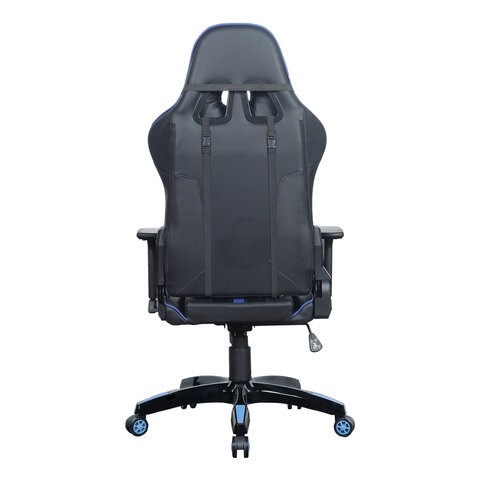 Кресло компьютерное BRABIX "GT Carbon GM-120", две подушки, экокожа, черное/синее, 531930 в Краснотурьинске - изображение 6