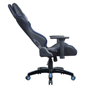 Кресло компьютерное BRABIX "GT Carbon GM-120", две подушки, экокожа, черное/синее, 531930 в Екатеринбурге - предосмотр 7