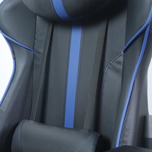 Кресло компьютерное BRABIX "GT Carbon GM-120", две подушки, экокожа, черное/синее, 531930 в Екатеринбурге - предосмотр 9