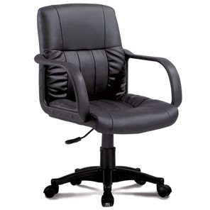 Офисное кресло BRABIX "Hit MG-300", с подлокотниками, экокожа, черное, 530864 в Кушве