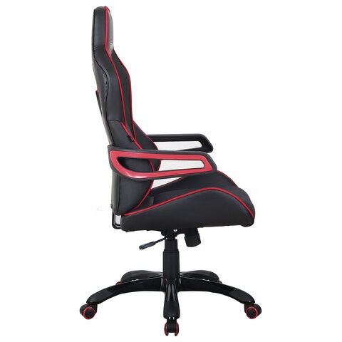 Кресло Brabix Nitro GM-001 (ткань, экокожа, черное, вставки красные) 531816 в Екатеринбурге - изображение 3