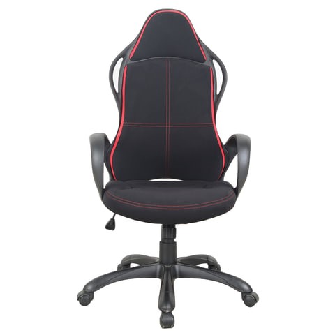 Компьютерное кресло Brabix Premium Force EX-516 (ткань, черное/вставки красные) 531571 в Екатеринбурге - изображение 5