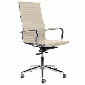 Офисное кресло BRABIX PREMIUM "Intense EX-531", экокожа, хром, бежевое, 532541 в Ревде