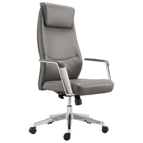 Офисное кресло BRABIX PREMIUM "Jazz EX-757", синхромеханизм, алюминий, экокожа, серое, 532490 в Асбесте