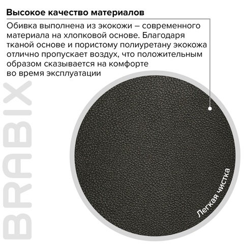 Компьютерное кресло Brabix Premium Nord EX-590 (черный пластик, экокожа, черное) 532097 в Екатеринбурге - изображение 7