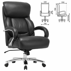 Компьютерное кресло Brabix Premium Pride HD-100 (натуральная кожа, черное) 531940 в Краснотурьинске - предосмотр 8