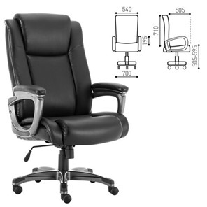 Кресло офисное Brabix Premium Solid HD-005 (рециклированная кожа, черное) 531941 в Екатеринбурге - предосмотр 9