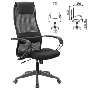 Кресло компьютерное Brabix Premium Stalker EX-608 PL (ткань-сетка/кожзам, черное) 532090 в Кушве - предосмотр 11