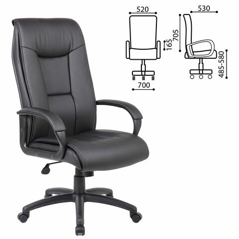 Офисное кресло Brabix Premium Work EX-513 (экокожа, черное) 531943 в Екатеринбурге - изображение 12