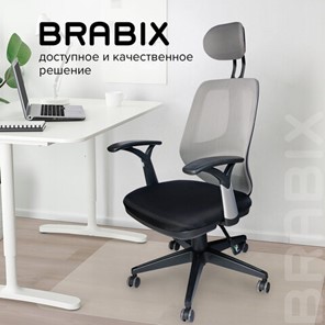 Компьютерное кресло BRABIX "Saturn ER-400", с подголовником, комбинированное, черное/серое, 530871 в Екатеринбурге - предосмотр 16