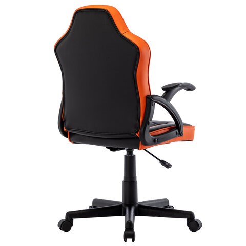 Офисное кресло BRABIX "Shark GM-203", экокожа, черное/оранжевое, 532513 в Новоуральске - изображение 2