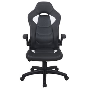 Офисное кресло BRABIX "Skill GM-005", откидные подлокотники, экокожа, черное/белое, 532493 в Первоуральске - предосмотр 2