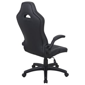 Офисное кресло BRABIX "Skill GM-005", откидные подлокотники, экокожа, черное/белое, 532493 в Екатеринбурге - предосмотр 4