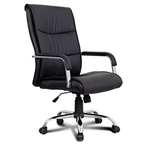 Офисное кресло BRABIX "Space EX-508", экокожа, хром, черное, 530860 в Красноуфимске - предосмотр 3