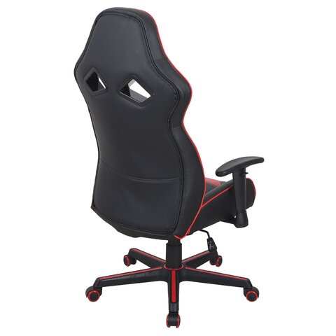 Офисное кресло BRABIX "Storm GM-006", регулируемые подлокотники, экокожа, черное/красное, 532500 в Кушве - изображение 3