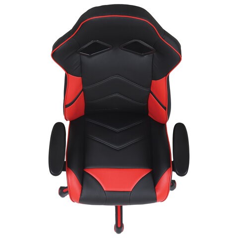 Офисное кресло BRABIX "Storm GM-006", регулируемые подлокотники, экокожа, черное/красное, 532500 в Кушве - изображение 6
