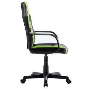 Офисное кресло BRABIX "Stripe GM-202", экокожа, черное/зеленое, 532511 в Екатеринбурге - предосмотр 1