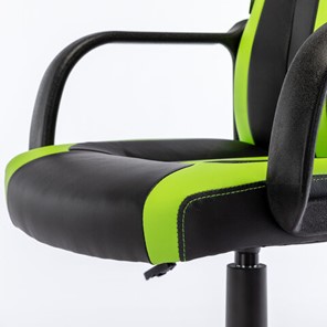Офисное кресло BRABIX "Stripe GM-202", экокожа, черное/зеленое, 532511 в Кушве - предосмотр 11