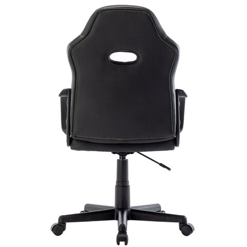 Офисное кресло BRABIX "Stripe GM-202", экокожа, черное/зеленое, 532511 в Кушве - изображение 3