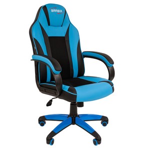 Офисное кресло BRABIX "Tanto GM-171", TW/экокожа, черное/голубое, 532575, 7083503 в Артемовском