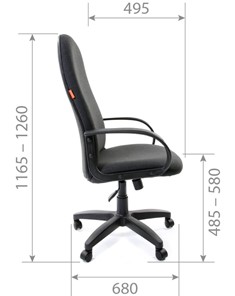 Кресло офисное CHAIRMAN 279, экокожа, цвет черный в Кушве - предосмотр 3