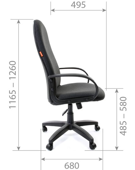Кресло офисное CHAIRMAN 279, экокожа, цвет черный в Кушве - изображение 3