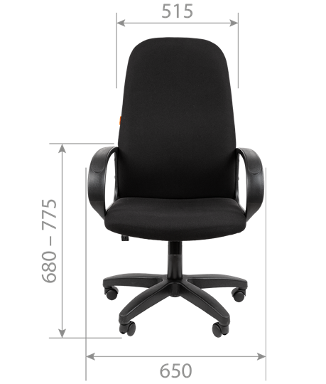 Компьютерное кресло CHAIRMAN 279T, ткань Т-08 черный в Ревде - изображение 3