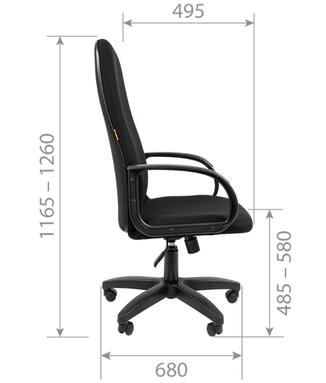 Компьютерное кресло CHAIRMAN 279T, ткань Т-08 черный в Екатеринбурге - изображение 4