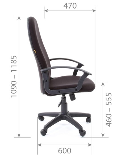 Кресло компьютерное CHAIRMAN 289, ткань, цвет черный в Краснотурьинске - изображение 3