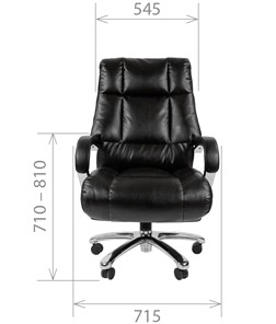 Кресло офисное CHAIRMAN 405 экокожа черная в Ревде - предосмотр 3
