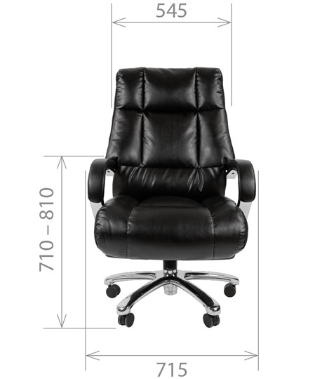 Кресло офисное CHAIRMAN 405 экокожа черная в Первоуральске - изображение 3