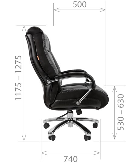 Кресло офисное CHAIRMAN 405 экокожа черная в Ревде - изображение 4