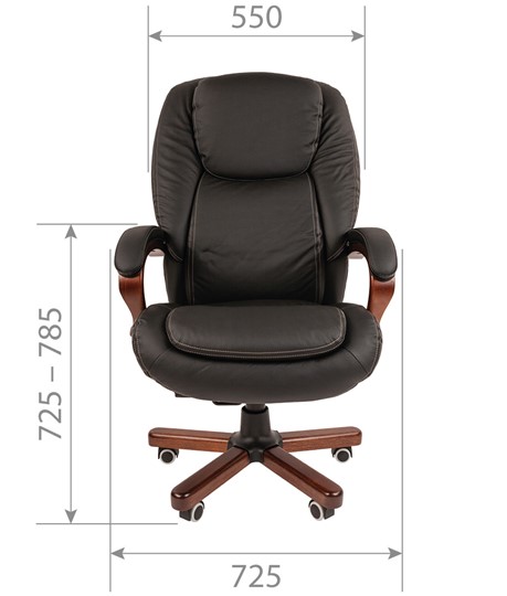 Кресло компьютерное CHAIRMAN 408 кожа черная в Ирбите - изображение 1