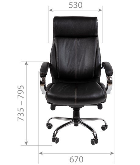 Кресло CHAIRMAN 423 Экокожа черная в Кушве - изображение 3