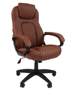 Кресло компьютерное CHAIRMAN 432, экокожа, цвет коричневый в Ревде - предосмотр 1