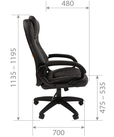 Кресло компьютерное CHAIRMAN 432, экокожа, цвет коричневый в Ревде - изображение 6