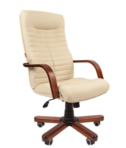 Кресло офисное CHAIRMAN 480 WD, экокожа, цвет бежевый в Полевском