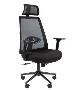 Кресло офисное CHAIRMAN 535 BLACK Сетчатый акрил черный / Полиэстер черный в Красноуфимске