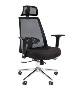 Кресло офисное CHAIRMAN 535 LUX сетчатый акрил черный / полиэстер черный в Асбесте