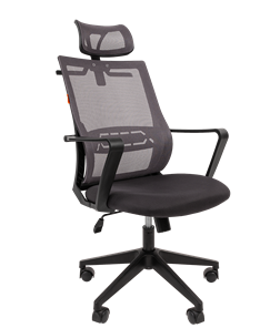 Кресло офисное CHAIRMAN 545 сетка/ткань серый в Каменске-Уральском