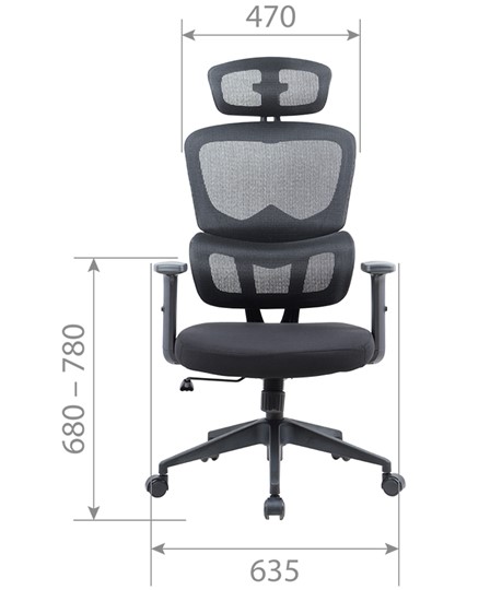 Офисное кресло CHAIRMAN 560 cетчатый акрил черный / полиэстер черный в Кушве - изображение 3