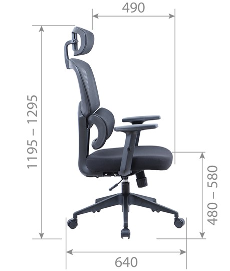 Офисное кресло CHAIRMAN 560 cетчатый акрил черный / полиэстер черный в Краснотурьинске - изображение 4
