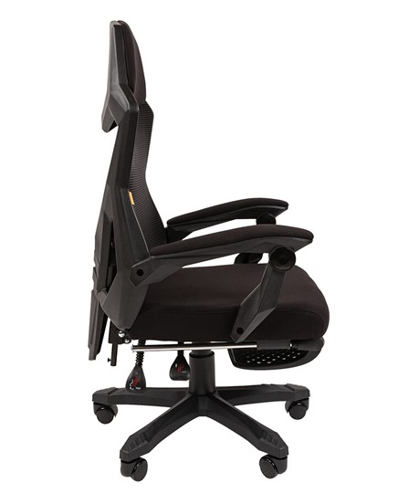 Офисное кресло CHAIRMAN 571 с подставкой для ног , Сетчатый акрил черный / Полиэстер черный в Каменске-Уральском - изображение 2