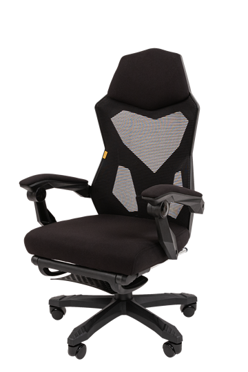 Офисное кресло CHAIRMAN 571 с подставкой для ног , Сетчатый акрил черный / Полиэстер черный в Каменске-Уральском - изображение 5