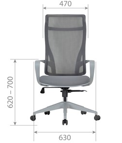 Компьютерное кресло CHAIRMAN 577, сетчатый акрил серый / полиэстер серый в Екатеринбурге - предосмотр 4