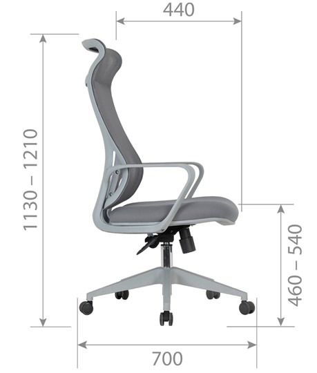 Компьютерное кресло CHAIRMAN 577, сетчатый акрил серый / полиэстер серый в Екатеринбурге - изображение 5