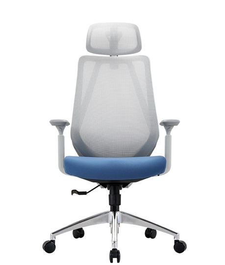 Офисное кресло CHAIRMAN 580 Сетчатый акрил белый / Полиэстер голубой в Красноуфимске - изображение 1