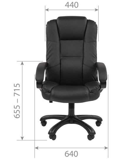 Компьютерное кресло CHAIRMAN 600 экокожа черная в Ревде - изображение 3