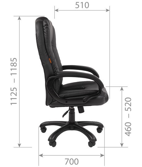 Компьютерное кресло CHAIRMAN 600 экокожа черная в Ревде - изображение 4